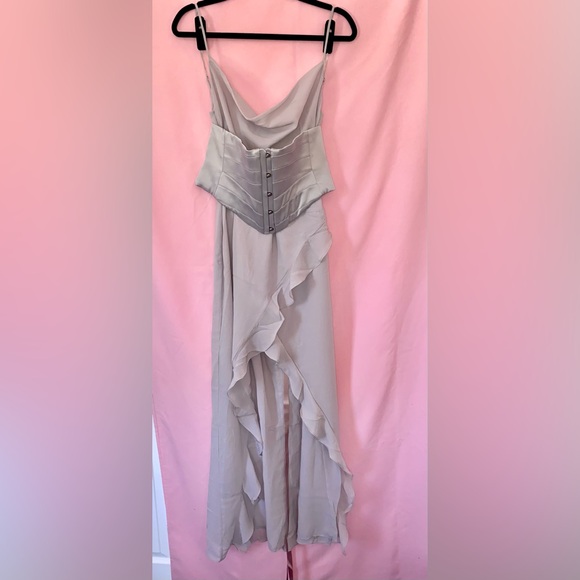 Alexandria w/ Corset House of CB Dress Vienne Lavender Gray Flowy Purple Medium - Picture 5 of 17